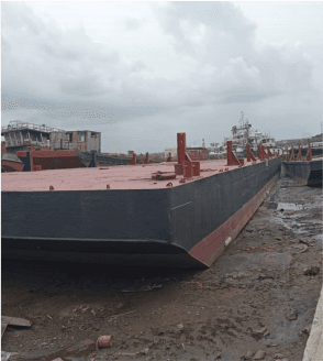 1000 ton ramp barge construction