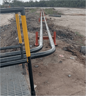 Export line fabrication
